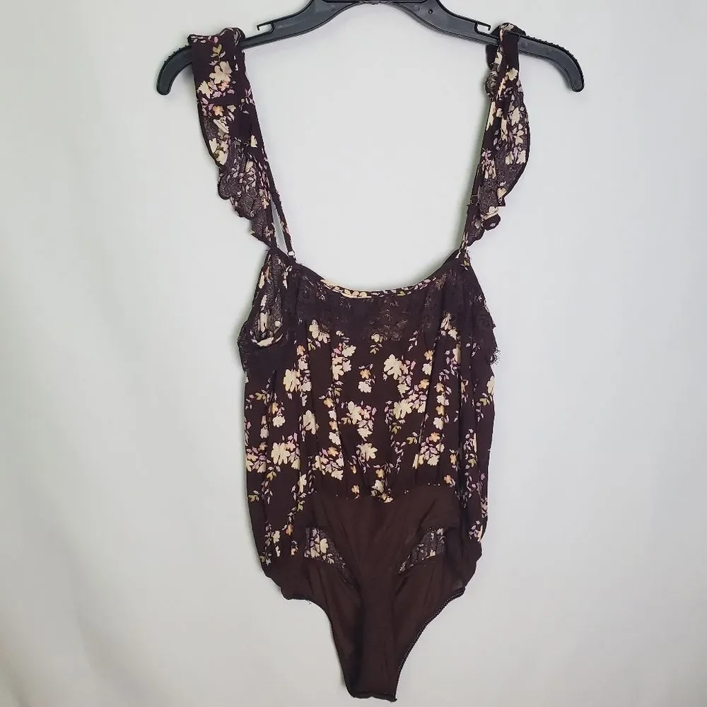 Intimately Free People Floral Lace Bodysuit Size Small